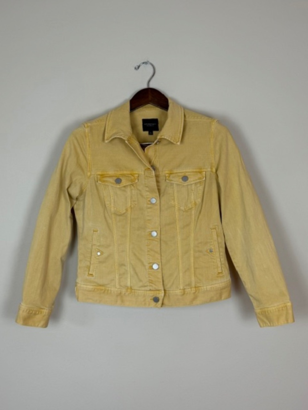 Liverpool Denim Trucker Jean Jacket Golden Yellow Size Medium